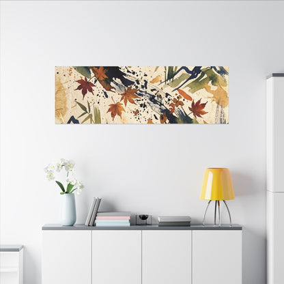 Golden Hour Ink Brushstroke Canvas Art - Zen Shibui