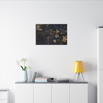 Philosophical Dried Flowers Canvas Art - Broken Beauty Kintsugi