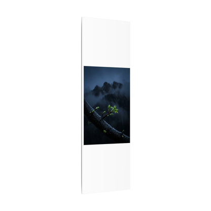 Moonlight Mountain Mist Canvas Art - Dark Japandi Kanso