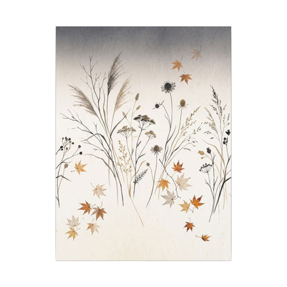 Dawn Dried Flowers Canvas Art - Japandi Kanso
