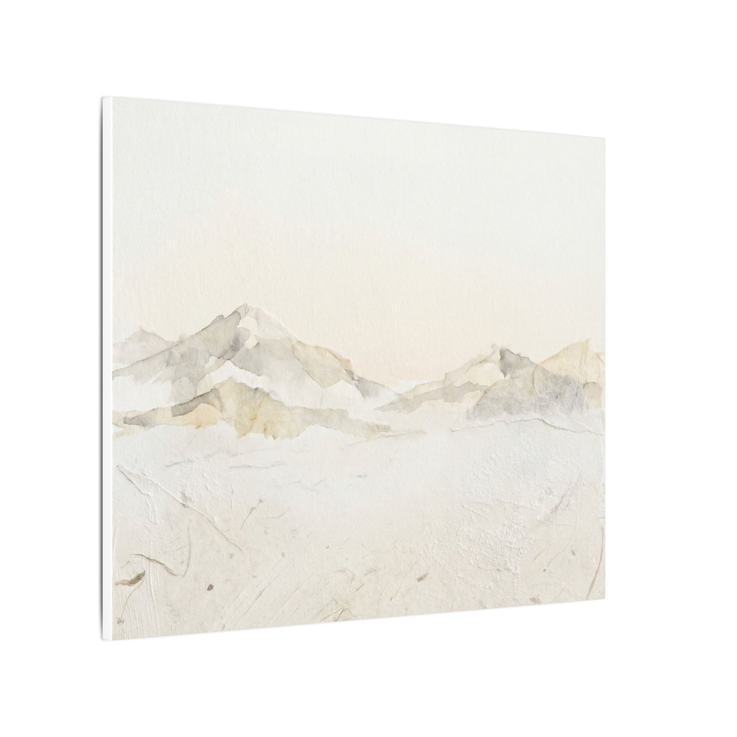 Mountain Mist Winter Canvas Art | Japandi Warm Design