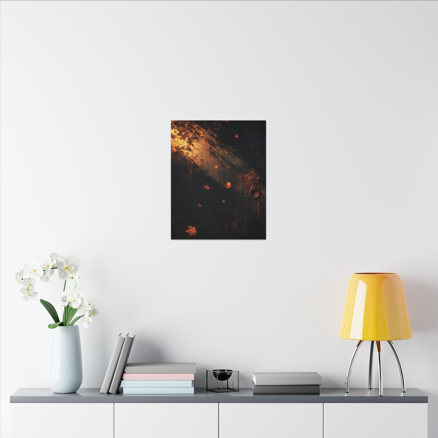 Dark Japandi Rust Patina in Golden Hour | Shadow Zen Canvas Art
