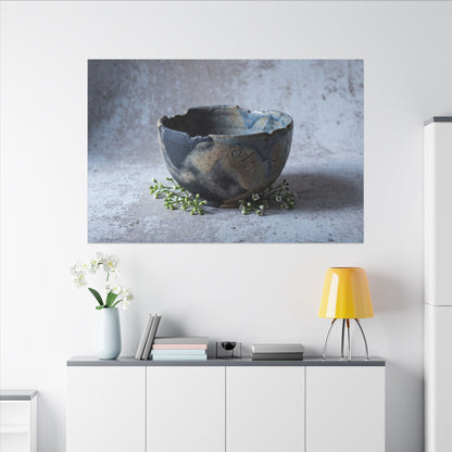 Ceramic Bowl Spring Canvas Art | Japandi Warm Design