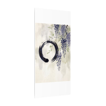 Wisteria Enso Canvas Art | Serene Zen Art
