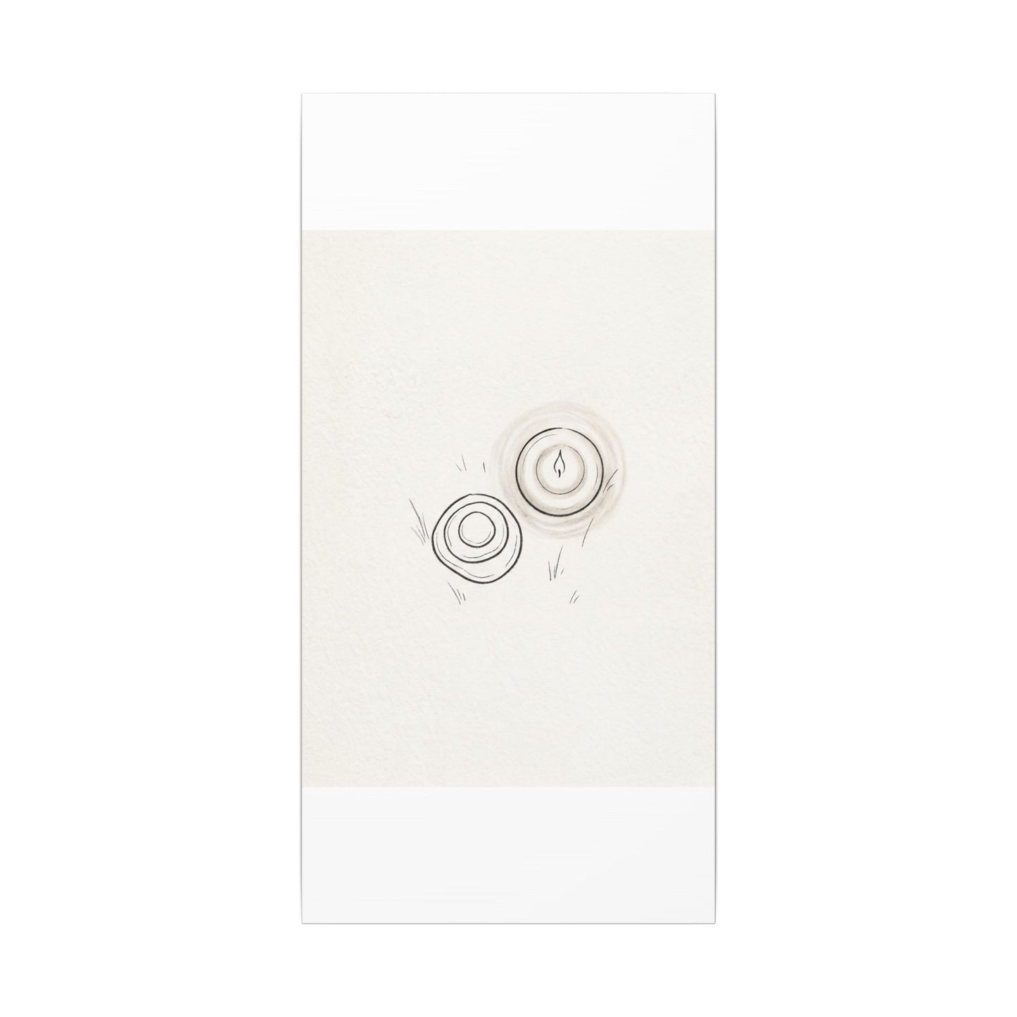 River Stones Canvas Art | Winter Japandi Minimal Line Art
