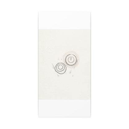 River Stones Canvas Art | Winter Japandi Minimal Line Art