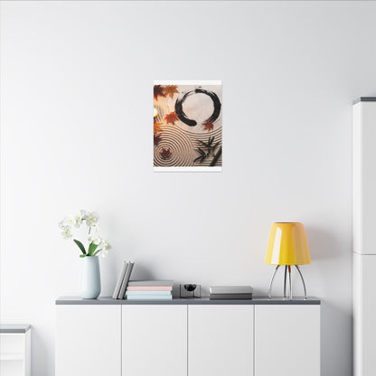 Tranquil Rock Garden Canvas Art - Enso Zen