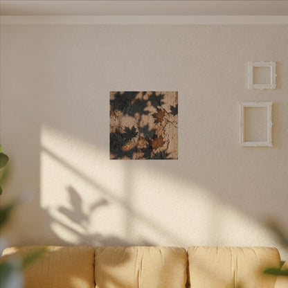 Cozy Shadow Play Canvas Art - Texture Japandi
