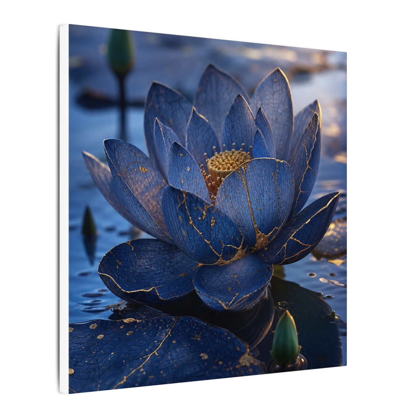 Kintsugi Lotus Flower in Dawn | Broken Beauty Canvas Art