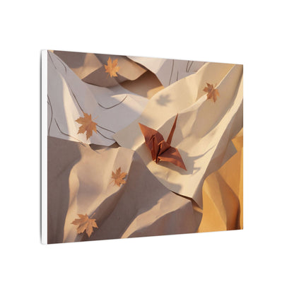 Autumn Paper Fold Minimal Line Canvas Art | Cozy Decor
