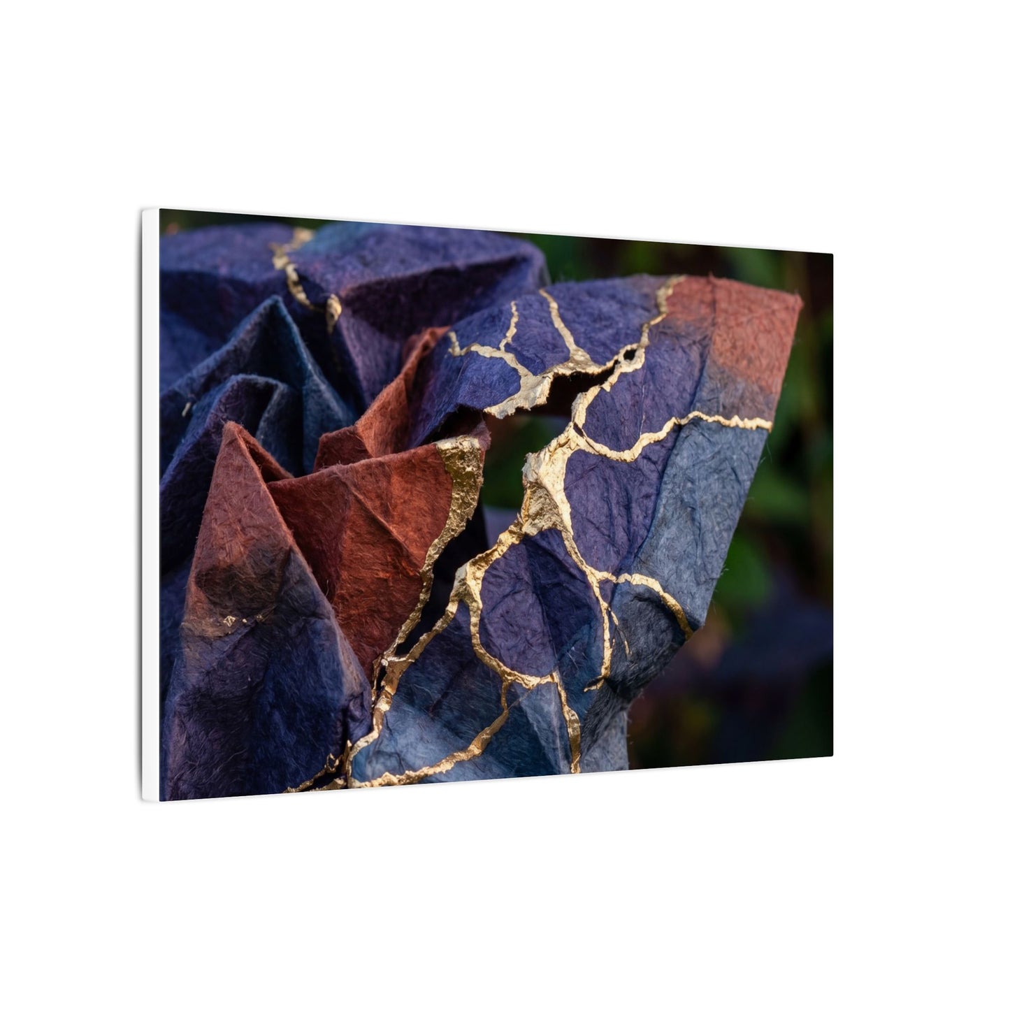 Philosophical Paper Fold Canvas Art - Gold Vein Kintsugi