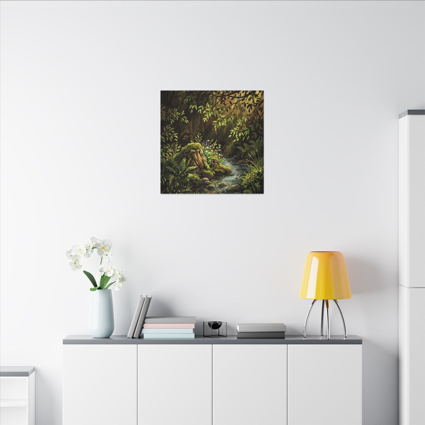 Tea Ceremony Spring Canvas Art | Kintsugi Philosophical Design