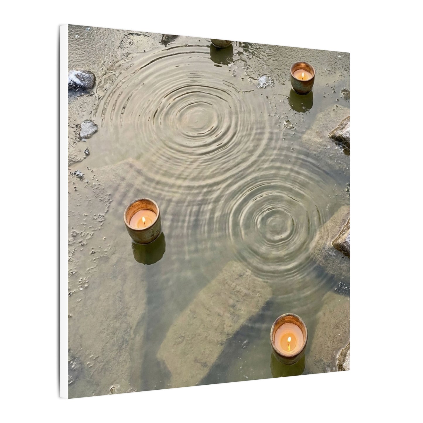 Water Ripple Canvas Art | Winter Japandi Japanese Pattern Art