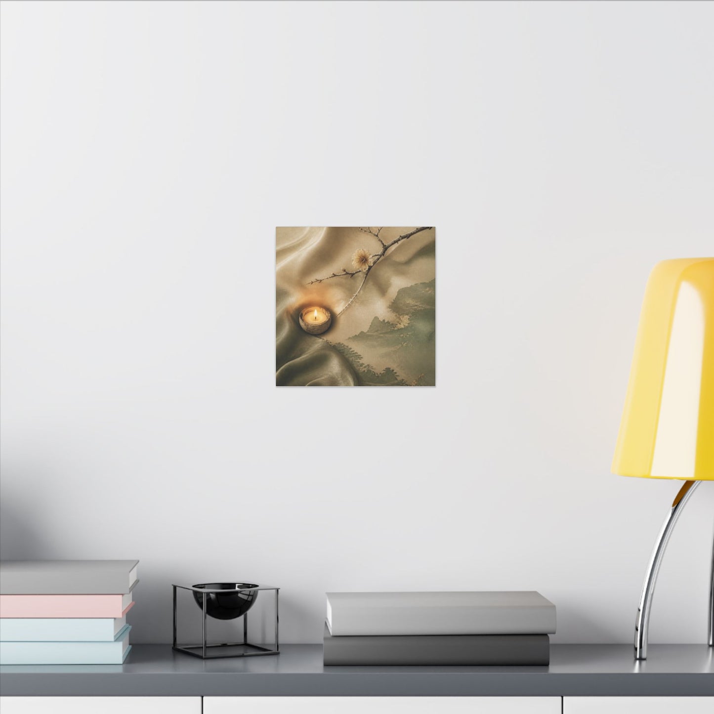 Silk Drape Japanese Pattern Canvas Art | Warm Japandi Art