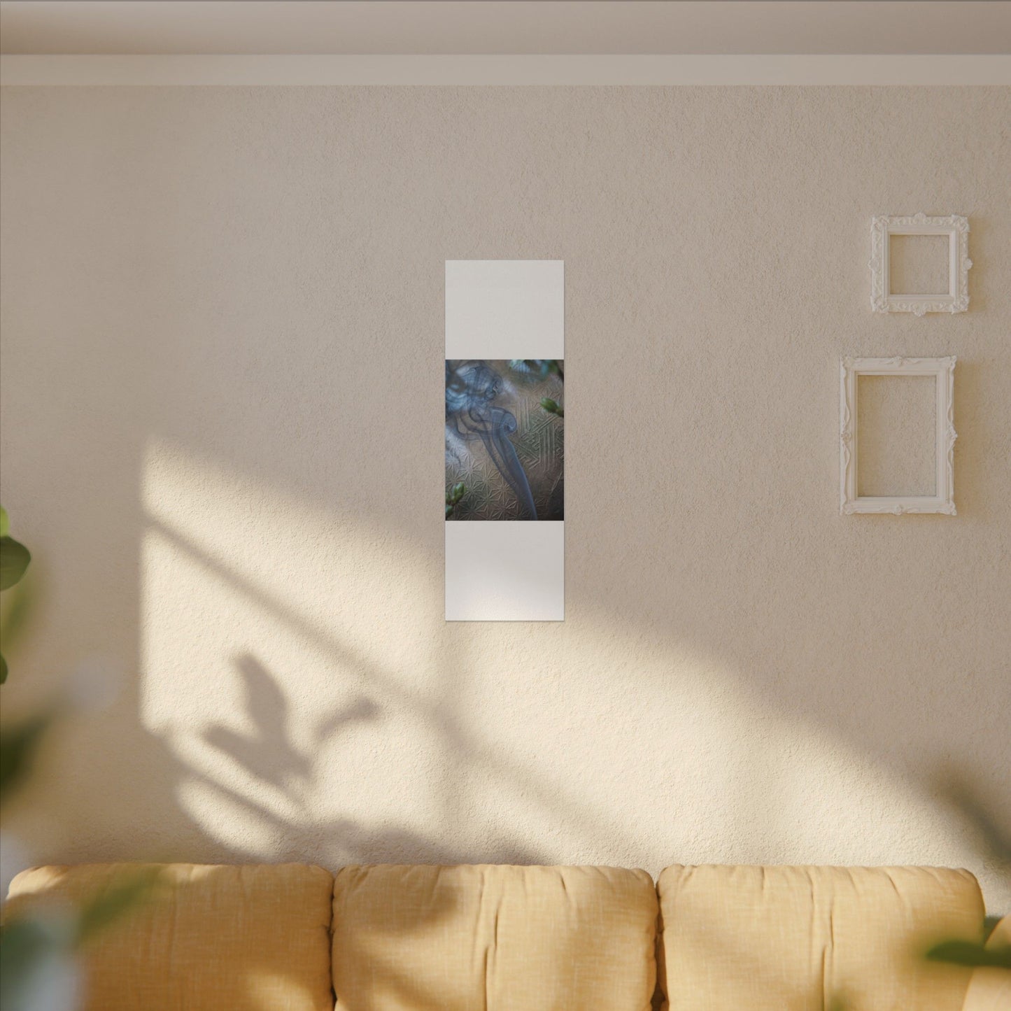 Spring Incense Smoke Japanese Pattern Canvas Art | Neutral Decor