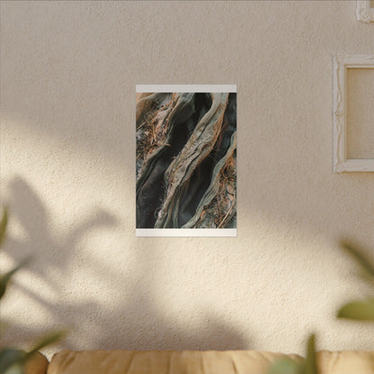 Silk Drape Winter Canvas Art | Japandi Cozy Design