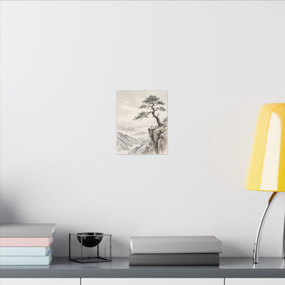 Seijaku Pine Tree Canvas Art - Japandi Japanese Pattern
