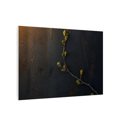 Dark Japandi Rust Patina in Golden Hour | Moody Minimal Canvas Art