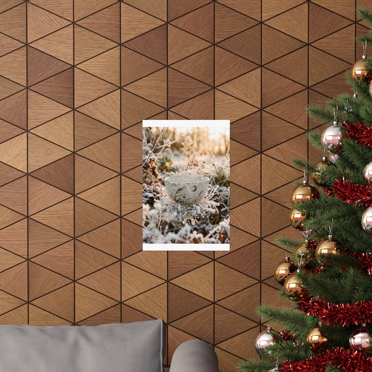 Golden Hour Ceramic Bowl Wall Art Print - Japandi Kanso
