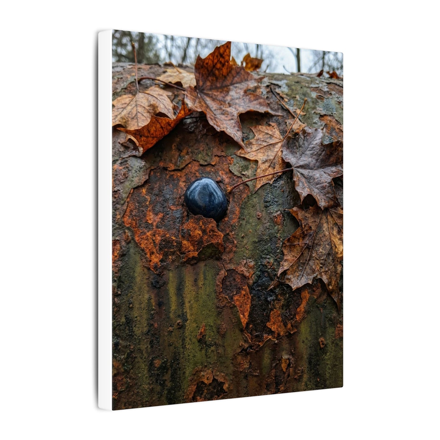 Datsuzoku Rust Patina Canvas Art - Dark Japandi Moody Minimal