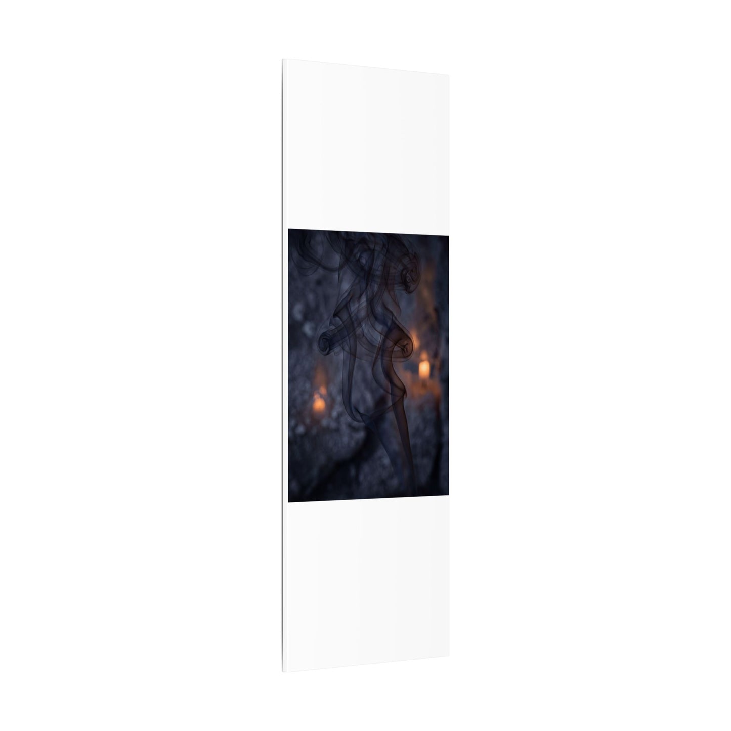 Incense Smoke Winter Canvas Art | Dark Japandi Sophisticated Design