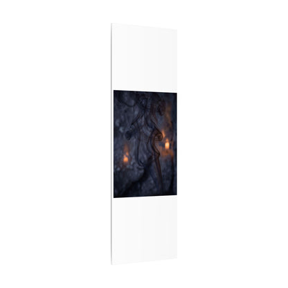 Incense Smoke Winter Canvas Art | Dark Japandi Sophisticated Design