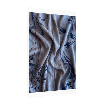 Silk Drape Winter Canvas Art | Japandi Earthy Design