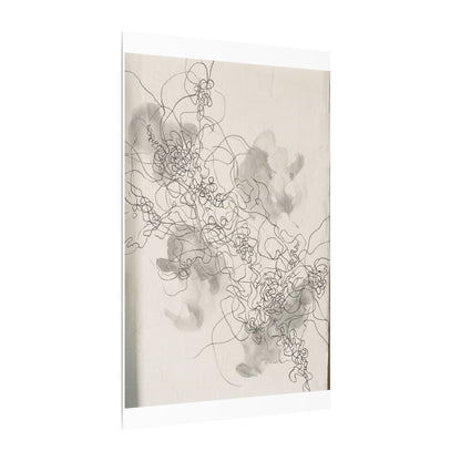 Shadow Play Spring Canvas Art | Dark Japandi Sophisticated Design