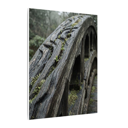 Overcast Wooden Bridge Canvas Art - Japandi Kanso