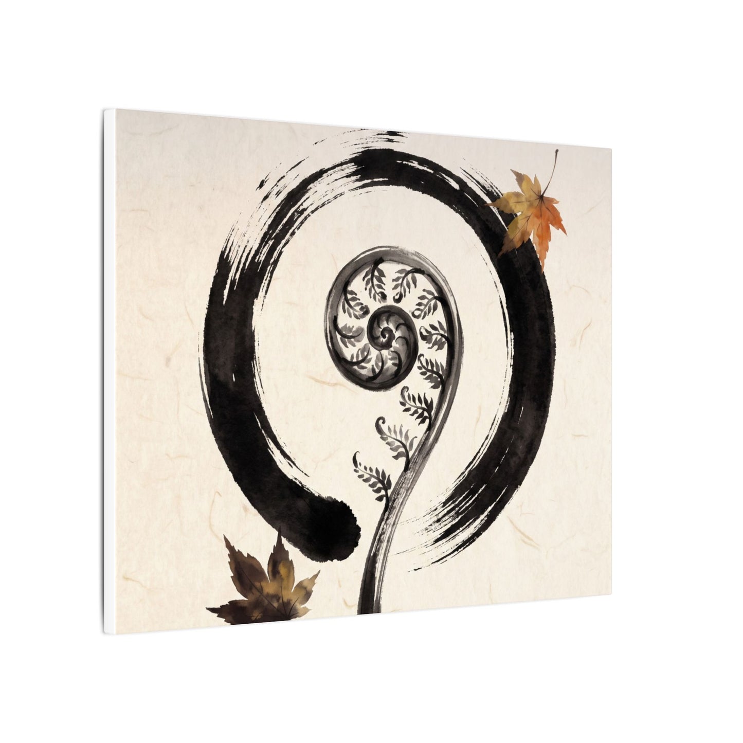 Fern Unfurling Autumn Canvas Art | Zen Peaceful Design