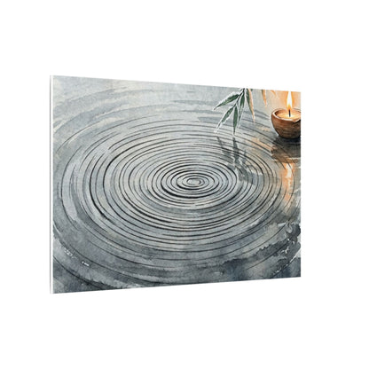Water Ripple Sumi E Canvas Art | Calm Zen Art