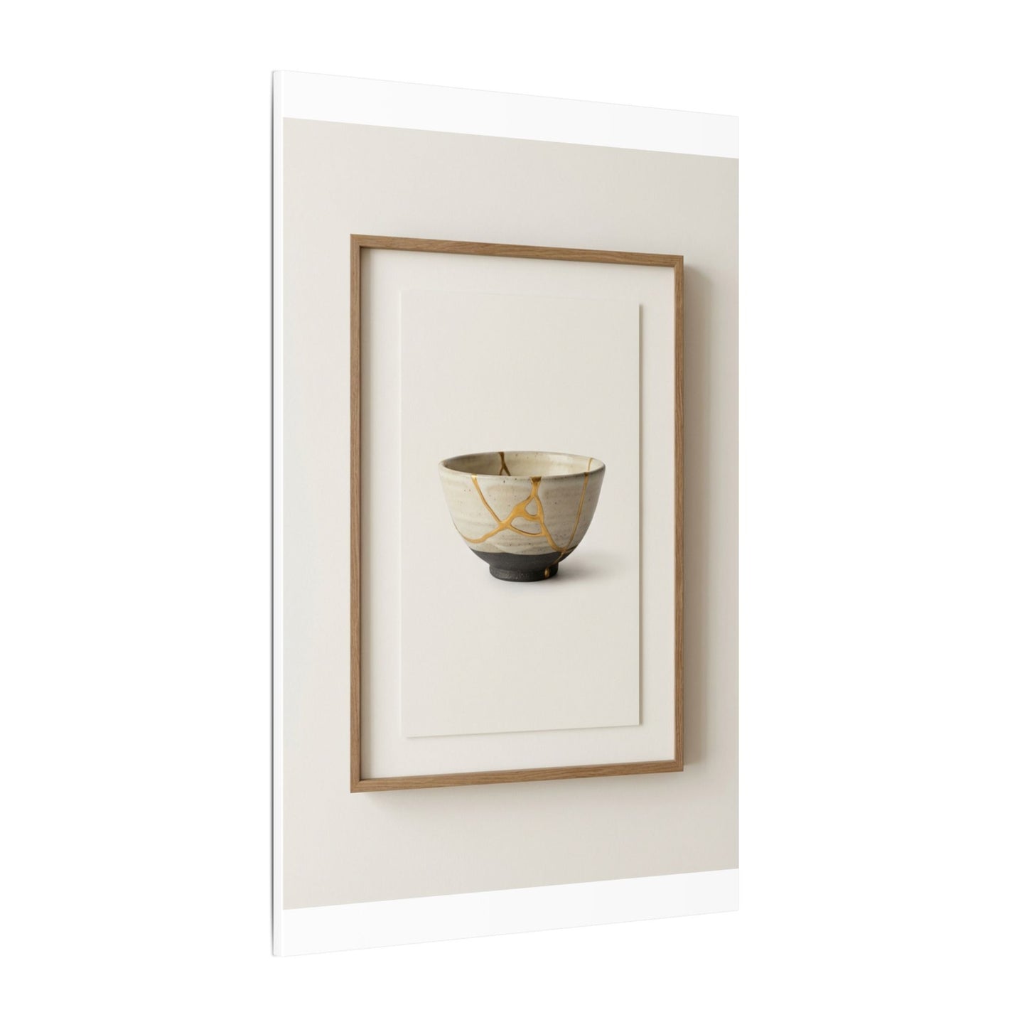 Kintsugi Charcoal Canvas Art