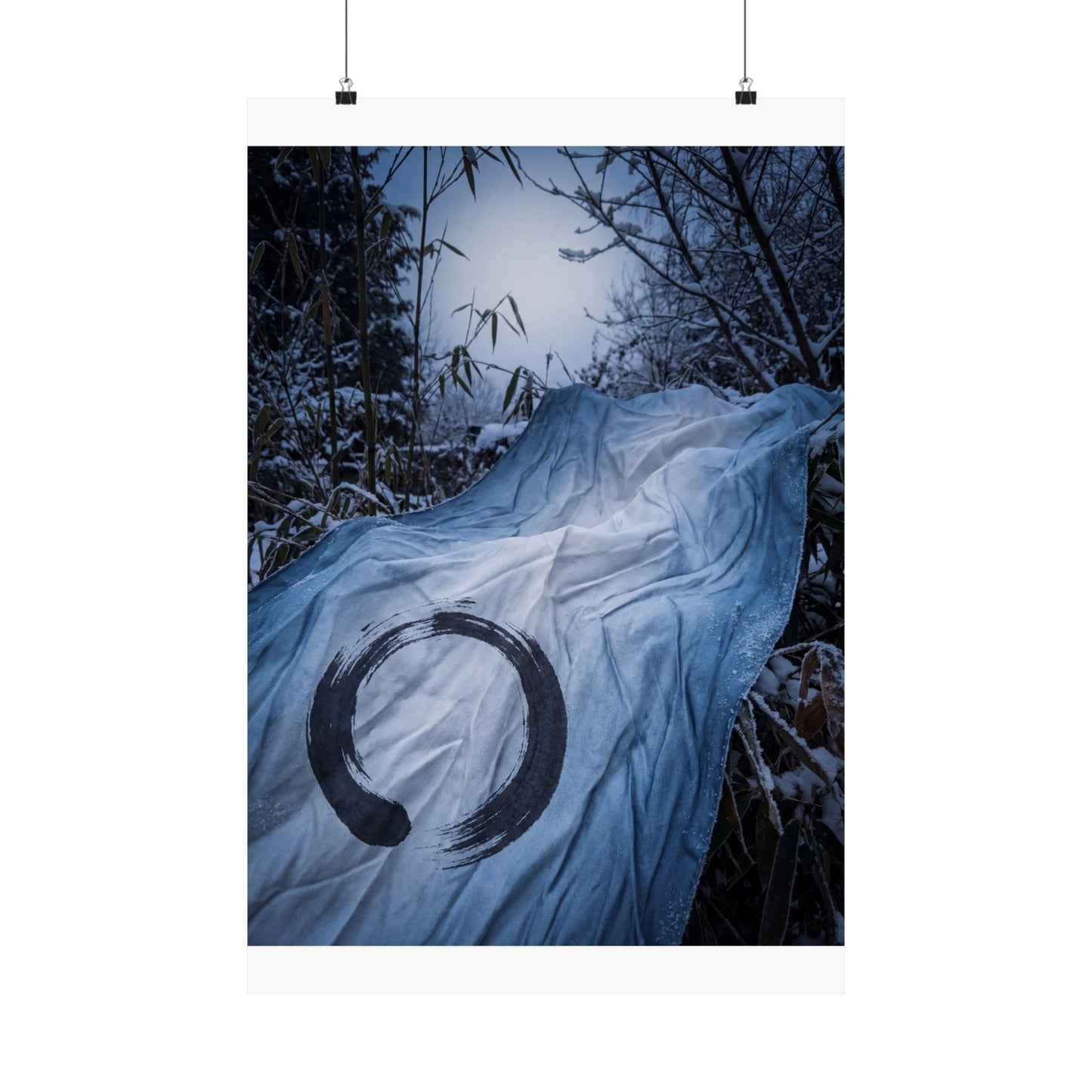 Silk Drape Winter Wall Art Print | Zen Serene Design