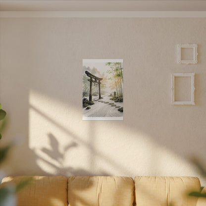 Peaceful Torii Gate Canvas Art - Karesansui Zen