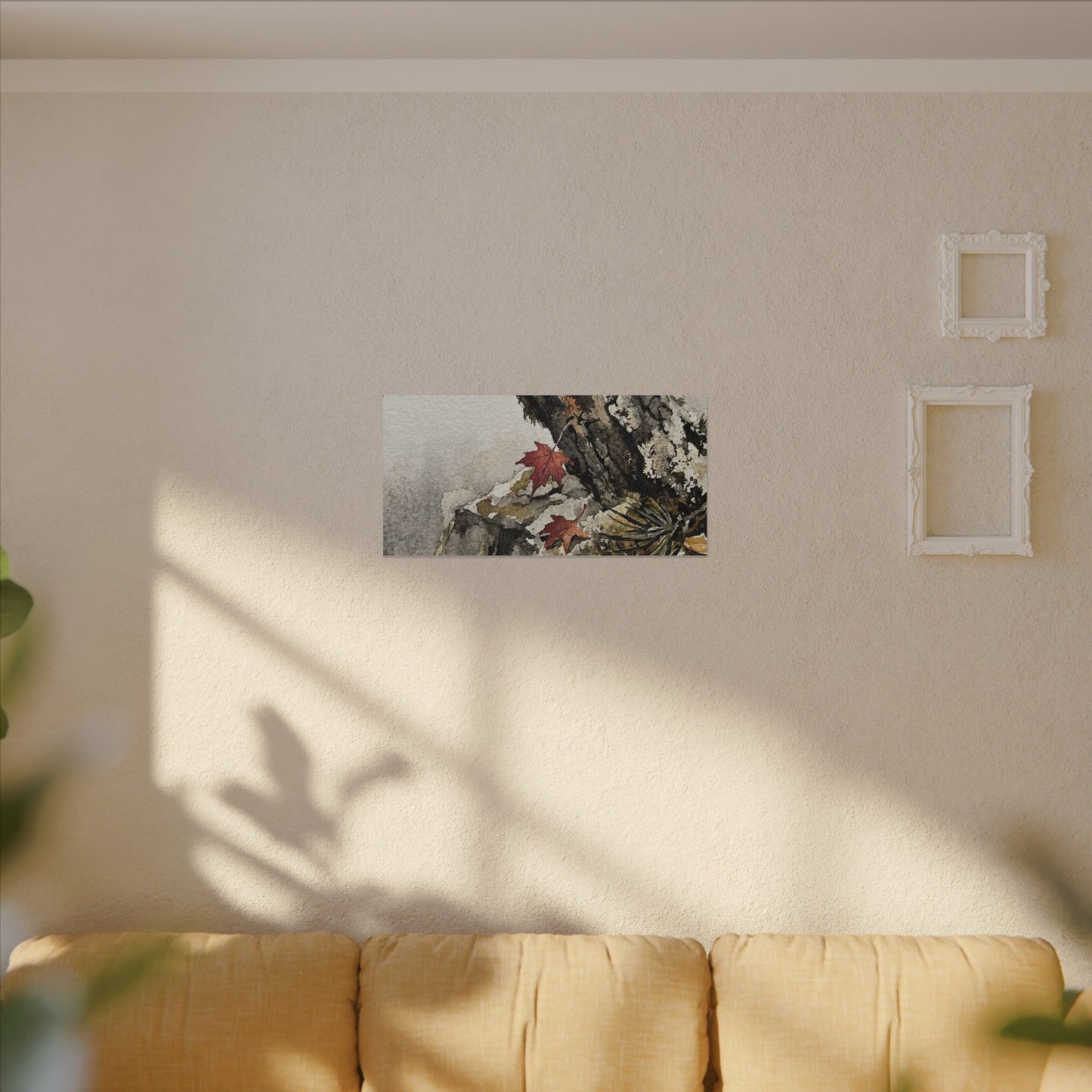 Pine Tree Autumn Canvas Art | Japandi Earthy Design