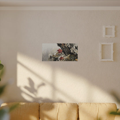 Pine Tree Autumn Canvas Art | Japandi Earthy Design