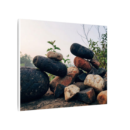 River Stones Canvas Art | Spring Kintsugi Broken Beauty Art