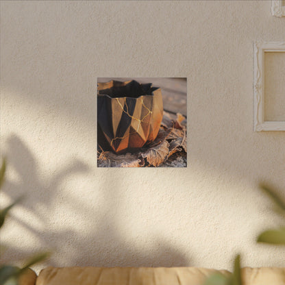 Paper Fold Gold Repair Canvas Art | Philosophical Kintsugi Art