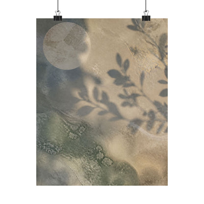 Winter Shadow Play Texture Wall Art Print | Cozy Decor