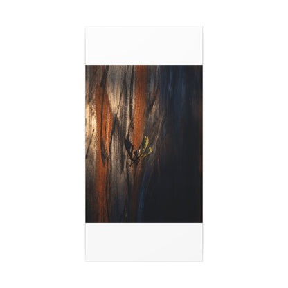Rust Patina Charcoal Ink Canvas Art | Moody Dark Japandi Art