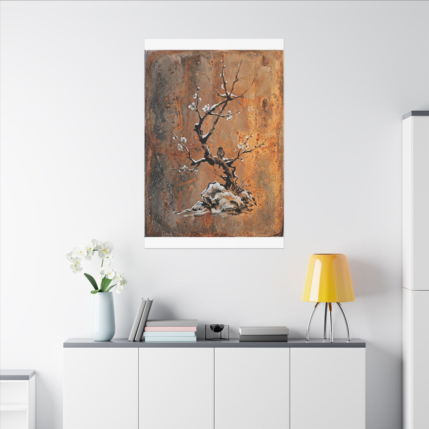 Datsuzoku Rust Patina Canvas Art - Zen Sumi E