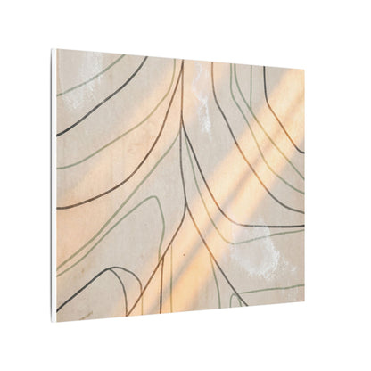 Shoji Screen Minimal Line Canvas Art | Warm Japandi Art