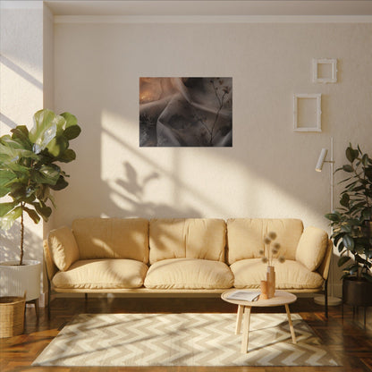 Japandi Silk Drape in Candlelight | Watercolor Canvas Art