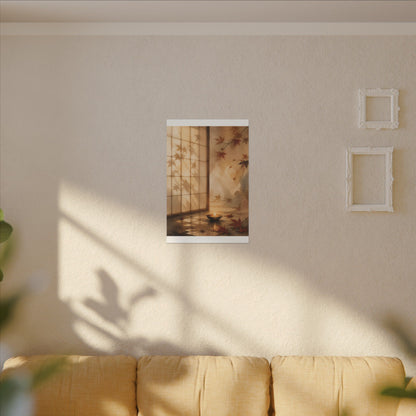 Candlelight Shoji Screen Canvas Art - Japandi Ma