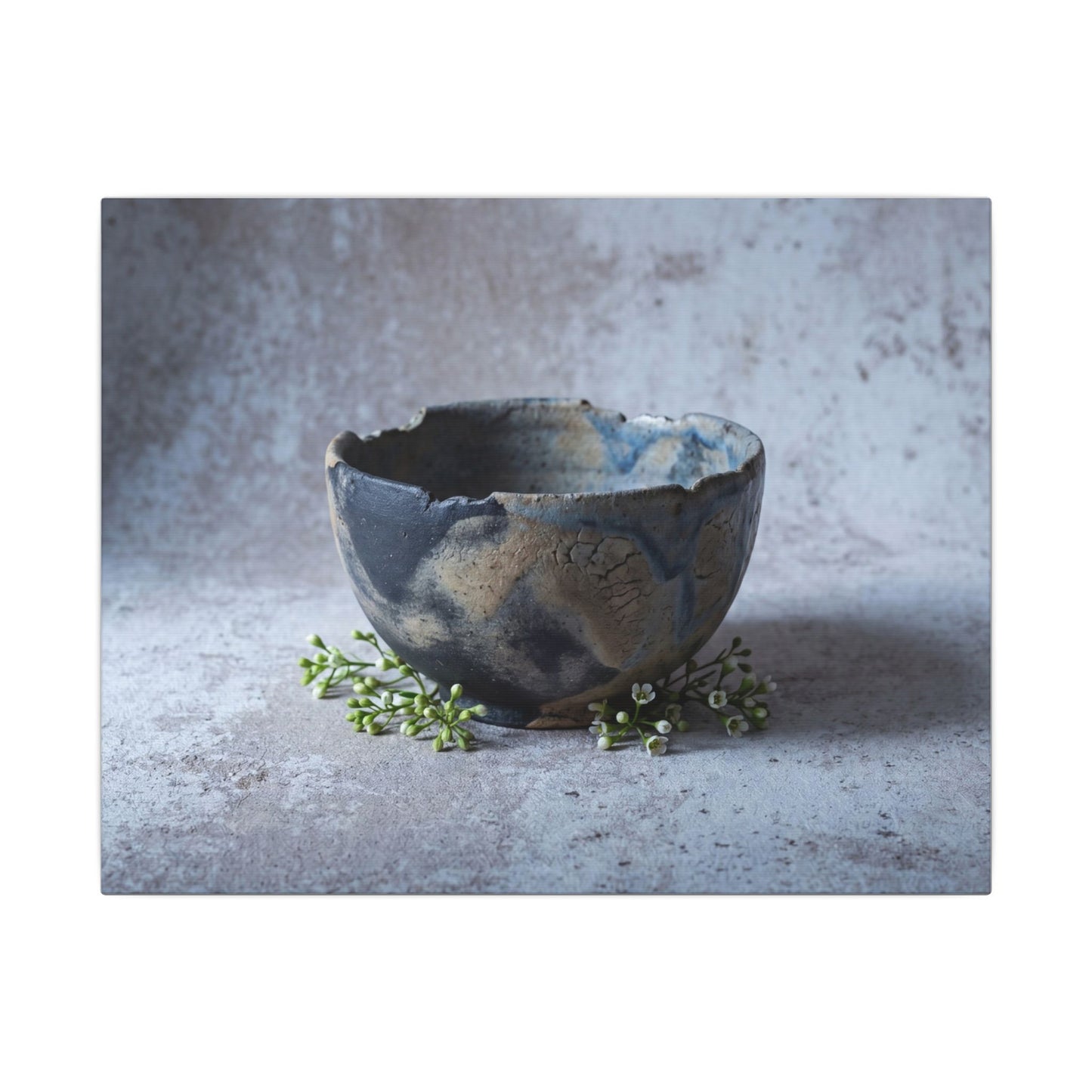 Ceramic Bowl Spring Canvas Art | Japandi Warm Design