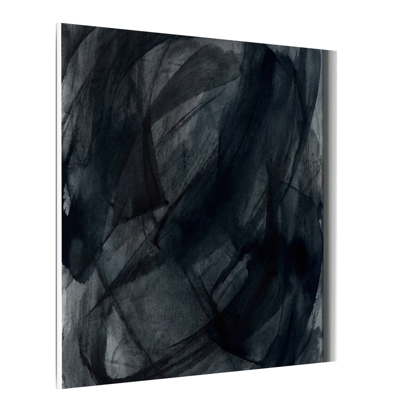 Deep Tones Dark Japandi Charcoal Canvas Art