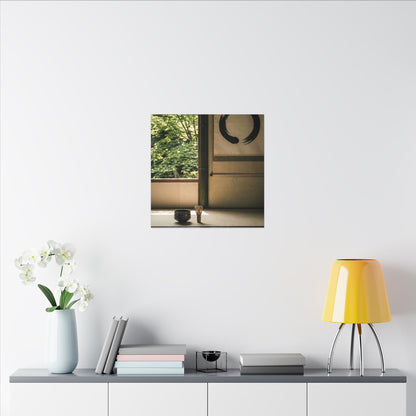 Tea Ceremony Enso Canvas Art | Serene Zen Art