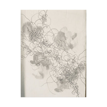 Summer Shadow Play Minimal Line Canvas Art | Earthy Decor