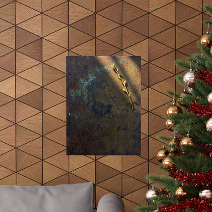 Rust Patina Spring Wall Art Print | Dark Japandi Luxurious Design