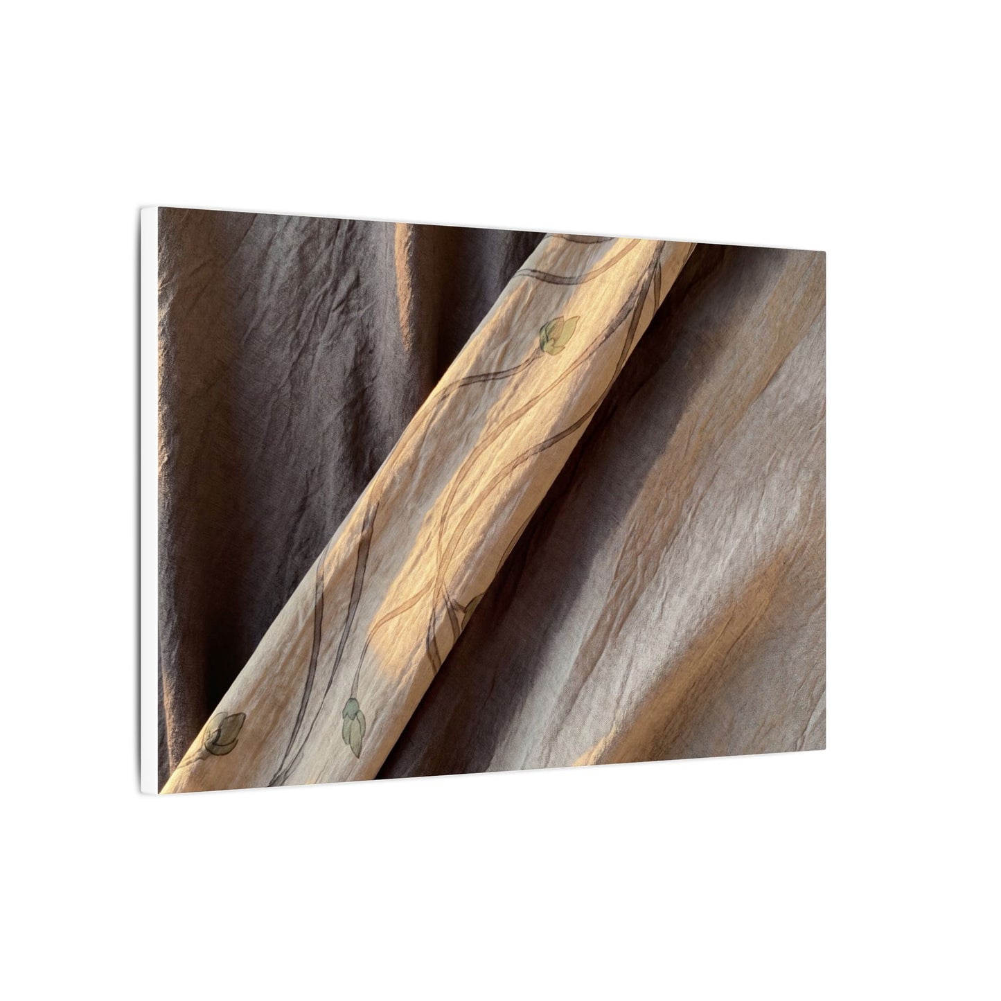 Warm Silk Drape Canvas Art - Japanese Pattern Japandi